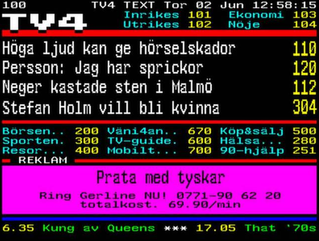 Text Tv Fungerar Inte På Tv4
